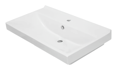 Раковина мебельная из сантехнического фарфора Sanita Luxe Fest 80 FST80SLWB01 80х50 накладная цвет белый