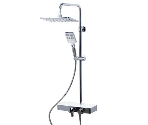 Душевая стойка Wasserkraft A11301 настенная цвет белый с термостатом