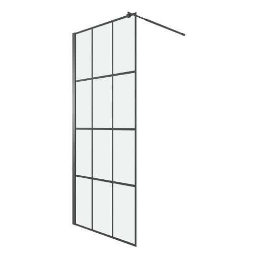 Душевая перегородка Niagara Eco NG-552-90BLACK 90х190 стекло прозрачное профиль черный