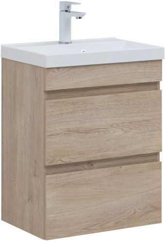 Тумба под раковину Aquanet Нота NEW 00334196 50х30 подвесная цвет бежевый