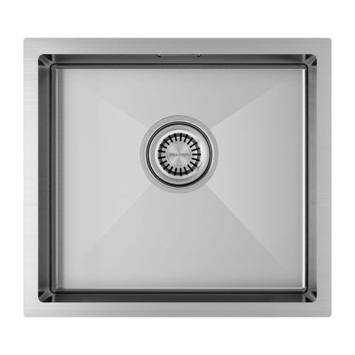 Кухонная мойка Paulmark ALLER 44 UNI PM904444-BS 40х40 цвет серый поверхность брашированная