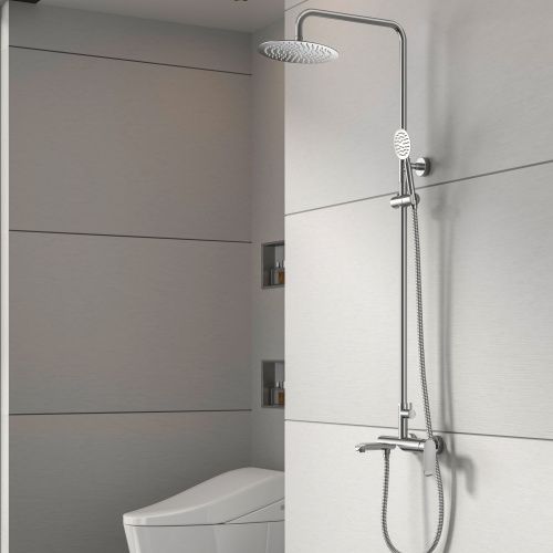 Душевая стойка Melana Paola Hi-tech F610605 настенная цвет серый