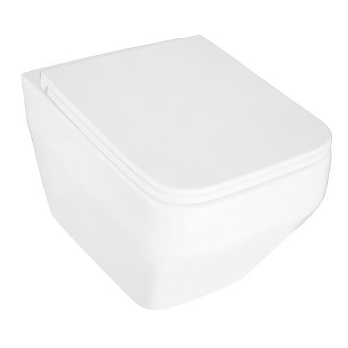 Унитаз подвесной Azario MONEO AZ-0062 UQ1 белый с сиденьем микролифт безободковый душевой смыв