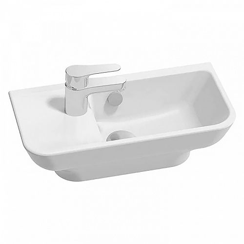 Раковина из сантехнического фаянса Jacob Delafon Struktura EGJ112-00 50х30 подвесная цвет белый 1 отверстие под смеситель