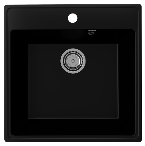 Кухонная мойка Ulgran Quartz Forte 505-07 50х50 цвет черный