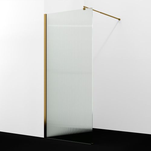 Душевая перегородка Wasserkraft Rur 30W 30W40BG-FL 120х200 стекло рифленое профиль золото