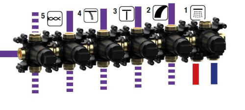 Встраиваемая часть смесителя Almar Modular Push E176915