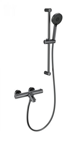 Смеситель для ванны Wonzon & Woghand WW-C2002-A-BGG настенный серый с термостатом