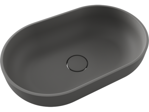 Раковина из искусственного камня Florentina Асти 5535 10.340.00550.307 60х40 накладная цвет серый без отверстий под смеситель