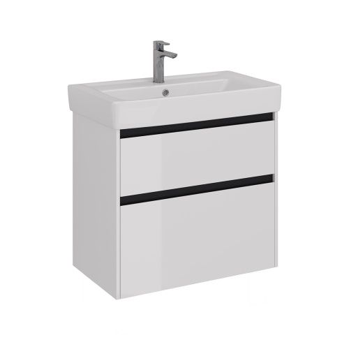 Тумба под раковину LeMark Combi LM03C80T-black 70х40 напольная цвет белый