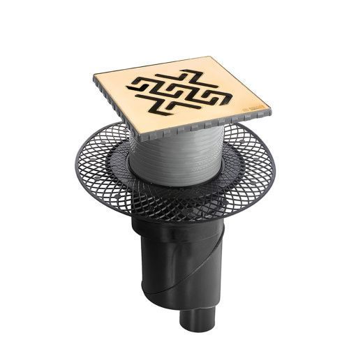 Душевой трап Berges PLATZ Antik 092061 25х25 золото