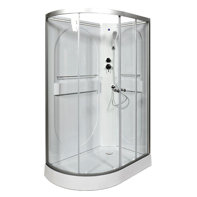 Душевая кабина AvaCan L602RNLED 120х80 асимметричная без крыши ориентация правая