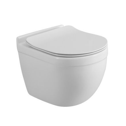 Чаша унитаза подвесная BelBagno SENSO-R BB017CH-TOR цвет белый без сиденья безободковая смыв торнадо