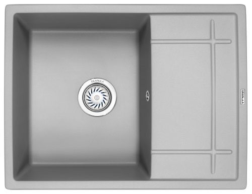 Кухонная мойка Granula 6501, АЛЮМИНИУМ 65х50 цвет серый поверхность матовая