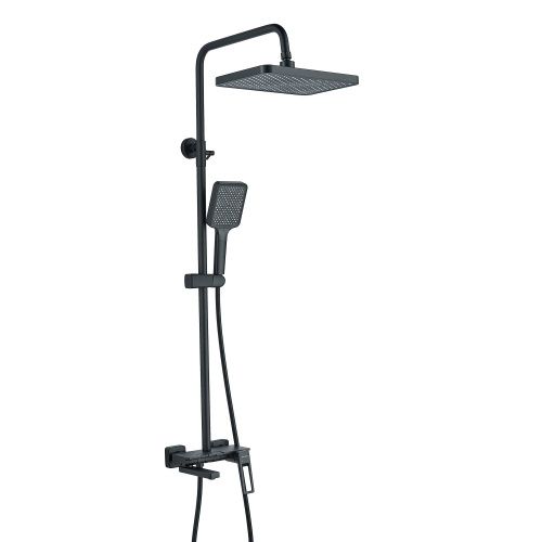 Душевая стойка Shevanik S6826H настенная цвет черный