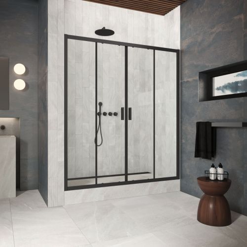 Душевая дверь Vegas-Glass Z2P Protec Z2P Protec h1900 220 02М crystalvision 220х190 стекло прозрачное профиль черный