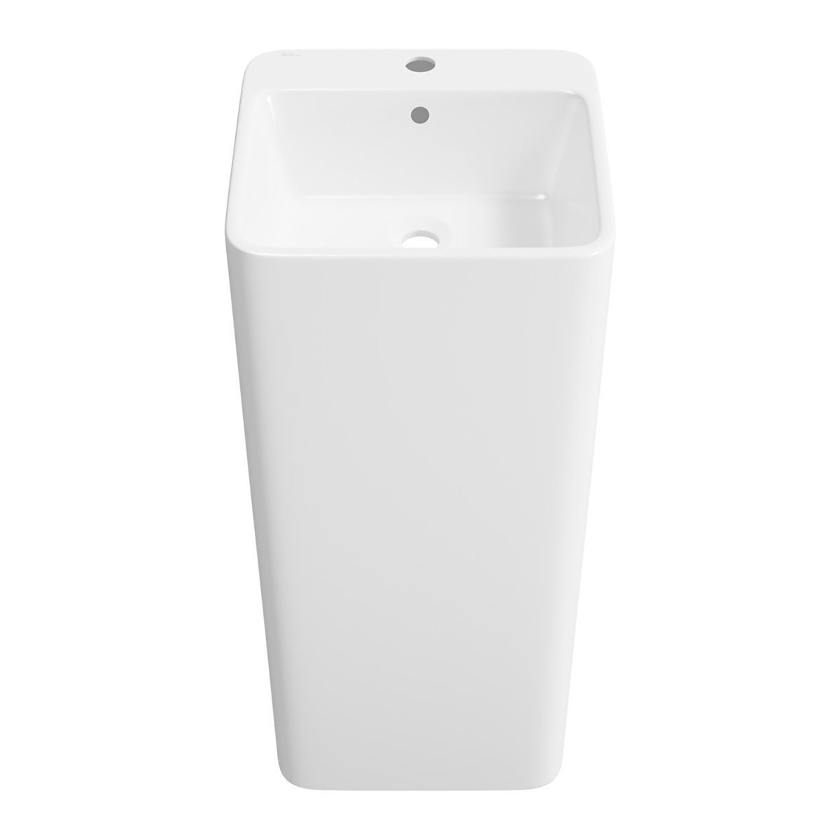 Раковина из сантехнического фарфора Wellsee Callipy Art 33890300S 40х40 напольная цвет белый 1 отверстие под смеситель