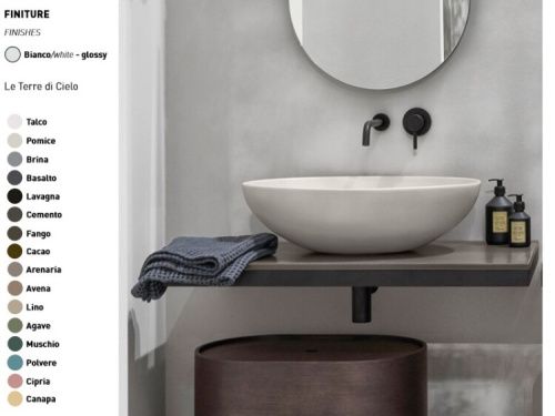 Раковина керамическая CIELO Le Bacinelle BAECO AV 60х50 накладная цвет бежевый без отверстий под смеситель