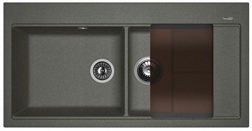 Кухонная мойка Florentina Россана 20.335.E1000.102 100х50 цвет серый поверхность матовая