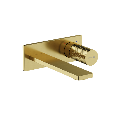 Смеситель для раковины Sancos Nexus SC9013BG встраиваемый в стену золото