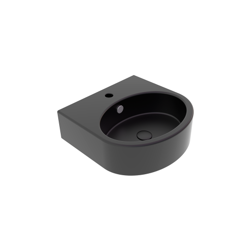 Раковина керамическая GSG Ceramic Design Like LKLAVBW45003 50х40 подвесная цвет черный 1 отверстие под смеситель