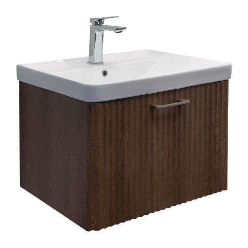 Тумба с раковиной Comforty Ангара 00-00021035CF 60х50 подвесная цвет коричневый
