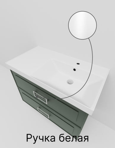 Тумба с раковиной La Fenice Cubo TWIN NFNC-01-CUB-G-90-2-2-90-2R 100х50 подвесная цвет серый