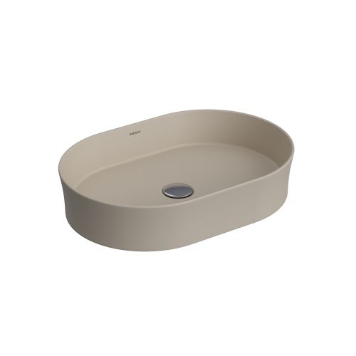 Раковина из сантехнического фарфора Berges Ego SL 181712 50х40 накладная цвет бежевый