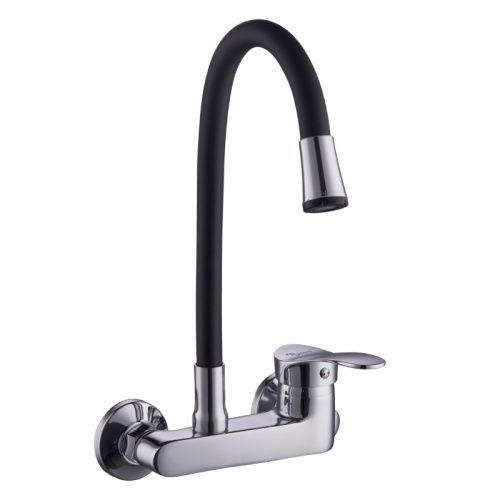 Смеситель для кухни Plstart PD46001-7 настенный черный/хром