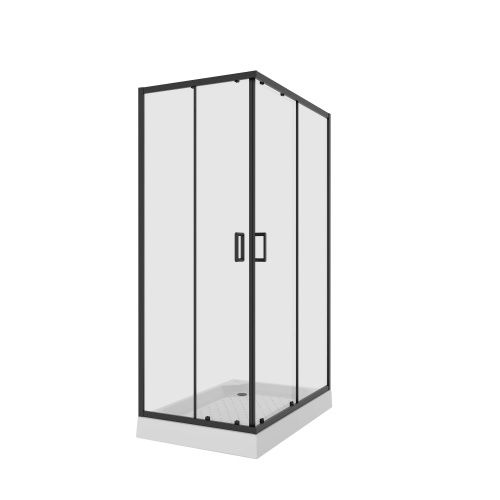 Душевой уголок Niagara Nova 68110811BLACK 120х90 стекло прозрачное профиль черный без поддона