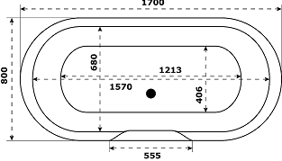 Ванна из литьевго мрамора Bas Венеция ВА00005 170х80 отдельностоящая овальная с каркасом - фото 2
