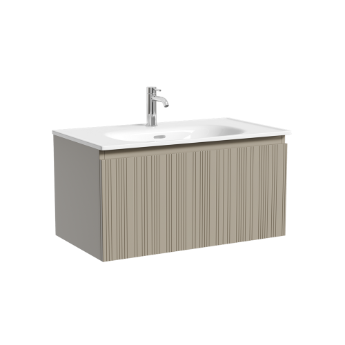 Тумба под раковину Sancos CODE CD80GP 80х50 подвесная цвет серый