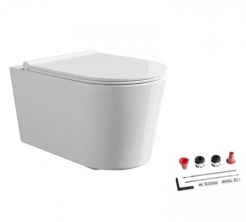 Унитаз подвесной Alice Form 22300101SET белый с сиденьем микролифт безободковый