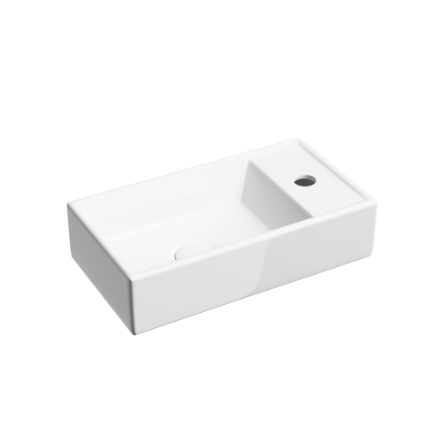 Раковина из сантехнического фарфора Ceramica Nova ELEMENT CN6051L 40х20 подвесная цвет белый 1 отверстие под смеситель