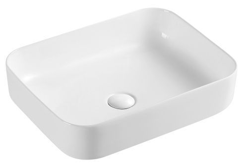 Раковина из сантехнического фаянса Azario AZ-2195/LT-2195 50х40 накладная цвет белый