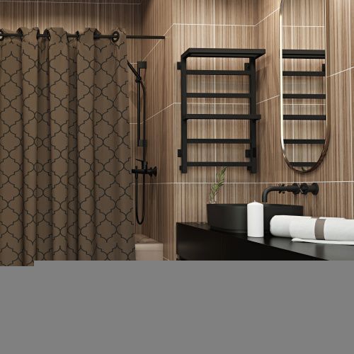 Полотенцесушитель электрический Indigo Forte LEFPF80-50PBRRt 55х80 черный