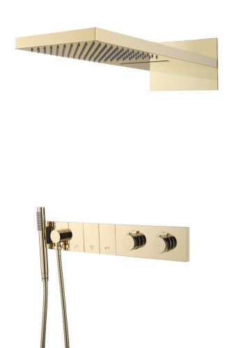 Душевая система Boheme Zodiac 133-G встраиваемая в стену цвет золото с термостатом