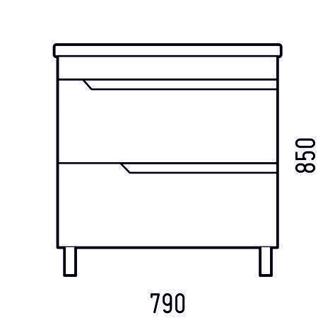 Тумба под раковину Corozo Юрма SD-00001625 80х40 напольная цвет белый - фото 4