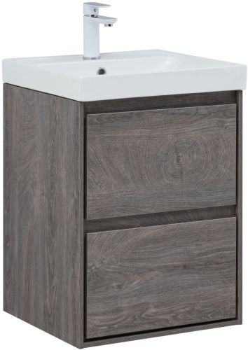 Тумба под раковину Aquanet Милан 00336371 50х50 подвесная цвет коричневый