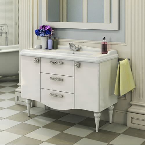 Тумба с раковиной Comforty Монако 00003132224CF 120х50 напольная цвет белый