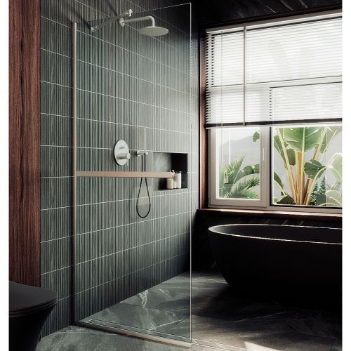 Душевая перегородка Maybah Glass MGD-732-5у 90х195 стекло прозрачное профиль хром