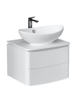 Тумба под раковину Velvex LUNA tp.LUN.60.2Y 60х50 подвесная цвет белый