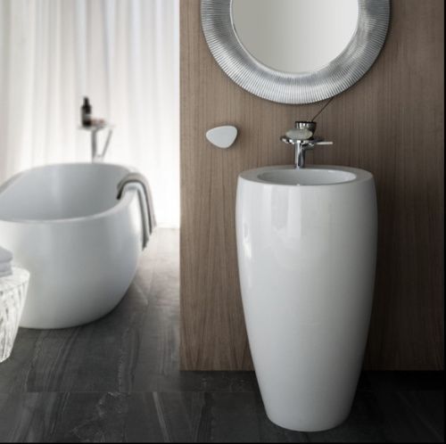 Раковина керамическая Laufen Alessi One 8.1197.1.400.104.1 50 см напольная цвет белый 1 отверстие под смеситель