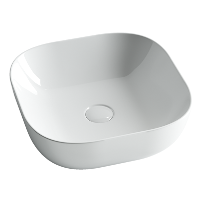 Раковина из сантехнического фарфора Ceramica Nova ELEMENT CN6010 40х40 накладная цвет белый без отверстий под смеситель
