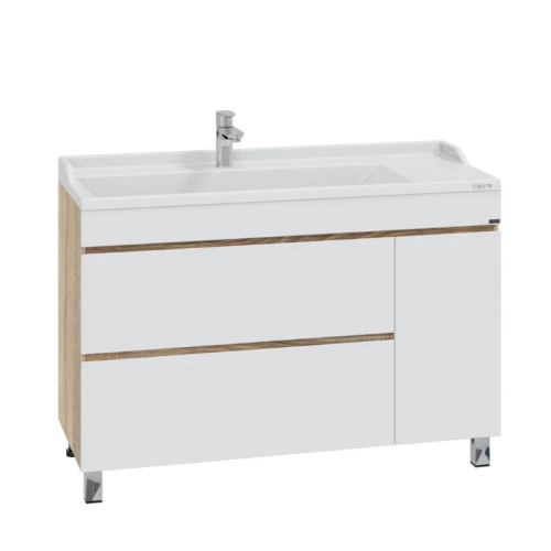 Тумба под раковину СанТа Марс 700423 120х50 напольная цвет белый/коричневый