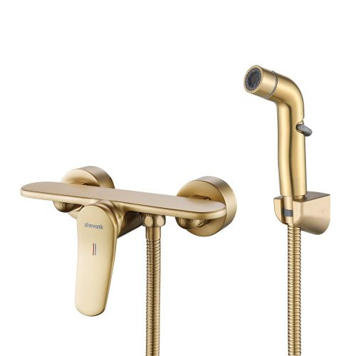 Гигиенический душ со смесителем Shevanik S4705G-1 золото