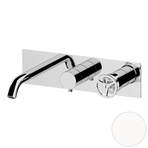 Смеситель для ванны Remer Chrono CH54D2BO встраиваемый в стену белый