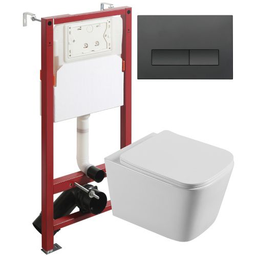 Комплект унитаз с инсталляцией и клавишей смыва Agger ATI04100+APB244