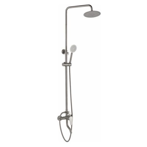 Душевая стойка Haiba HB24801-2 настенная цвет нержавеющая сталь