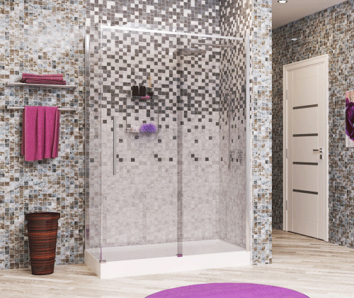 Душевой уголок Wasserkraft 58R35 140х80 стекло прозрачное профиль хром без поддона - фото 4